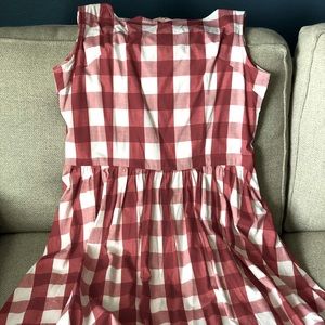 Red and white plaid dress